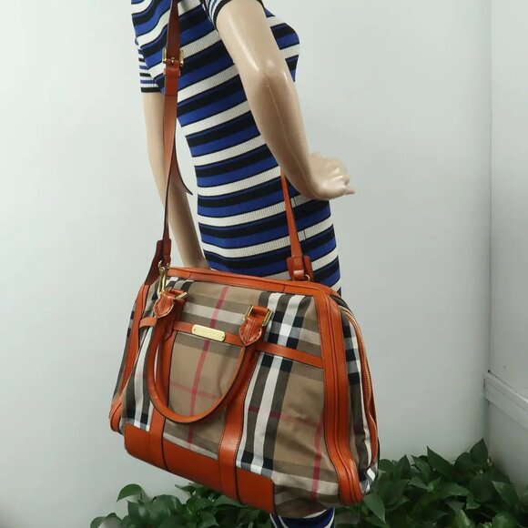 Burberry Brown Cloth Tote 633-041825 - Picture 12 of 12